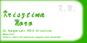 krisztina moro business card