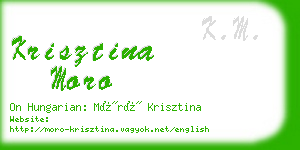 krisztina moro business card